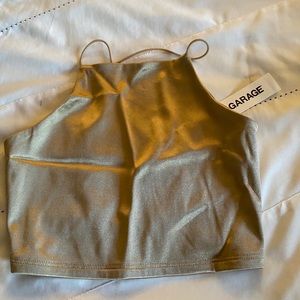 BRAND NEW garage silk champagne tank